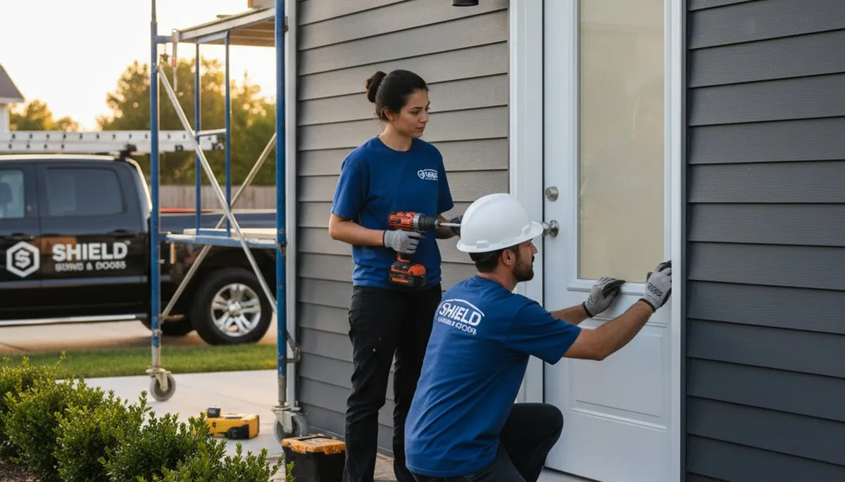 Professional door repair service by vinyl-siding experts in Dallas, TX